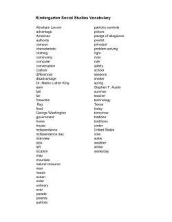 SOCIAL STUDIES Aligned Vocabulary K-8