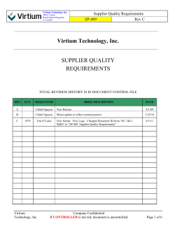 SP-409c Supplier Quality Requirements Website