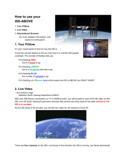 How to use your ISS