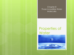 Ch 8 Properties of Water powerpoint