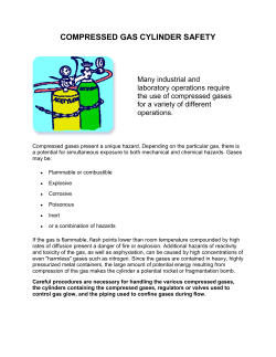 COMPRESSED GAS CYLINDER SAFETY