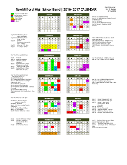 Band Calendar