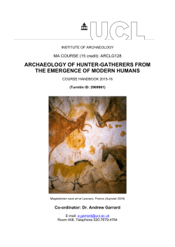 archaeology of hunter-gatherers