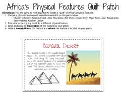 Africa`s Physical Features Quilt Patch