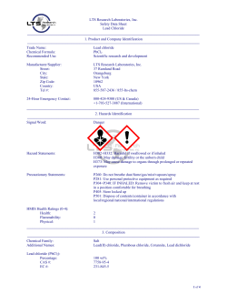 SDS: PbCl2 - LTS Research Laboratories, Inc.