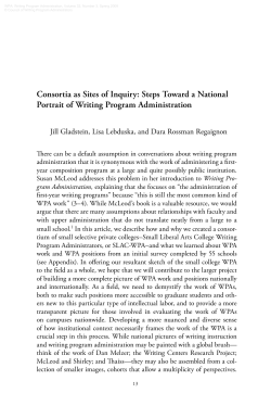 Consortia as Sites of Inquiry: Steps Toward a National Portrait of