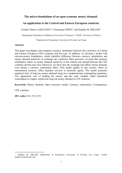 The micro-foundations of an open economy money demand: An