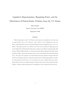 Evidence from the US Senate