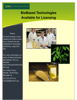 Biobased Technologies Catalog
