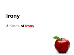 3 Kinds of Irony