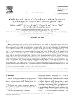 Conduction performance of collateral vessels induced by vascular