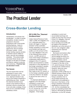 The Practical Lender - Cross-Border Lending