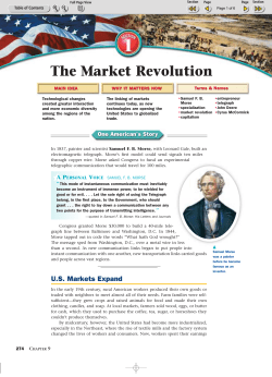 The Market Revolution - Caggia Social Studies