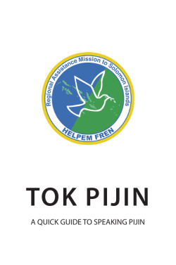 RAMSI Tok Pijin guide