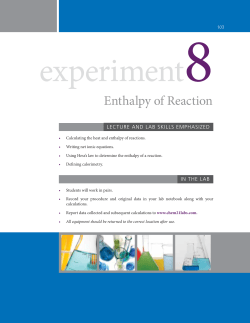 Enthalpy of Reaction