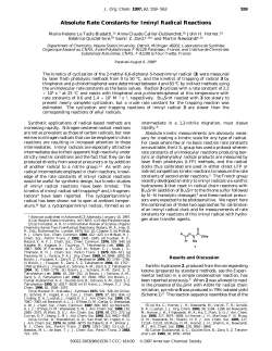 Absolute Rate Constants for Iminyl Radical Reactions