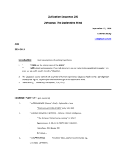 Civilization Sequence 205 Odysseus: The Explorative Mind