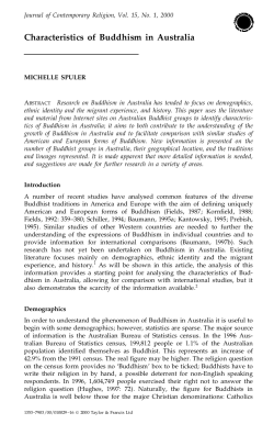 Characteristics of Buddhism in Australia