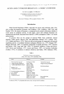 auxtn and cytokinin bioassays