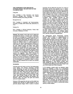 THE COMMODIFICATION PROCESS OF EXTREME SPORTS: THE