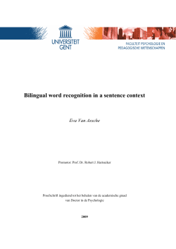 Bilingual word recognition in a sentence context