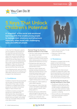 5 Keys That Unlock Children`s Potential