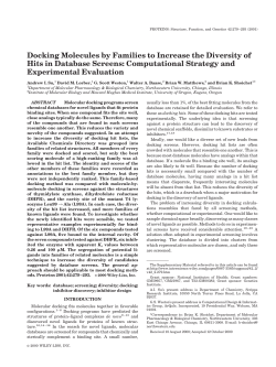 Docking molecules by families to increase the diversity of hits in