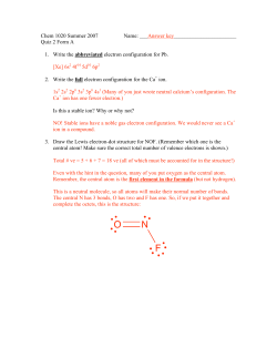 Chem 1020 Summer 2007 Name