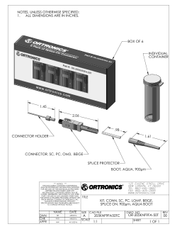 1.45 2.06 .98 1.61 CONNECTOR HOLDER CONNECTOR, SC, PC
