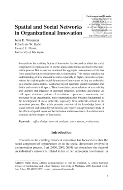 Spatial and Social Networks in Organizational Innovation