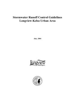 Stormwater Runoff Control Guidelines Longview