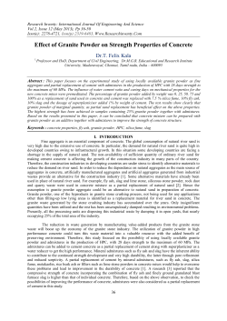 Effect of Granite Powder on Strength Properties