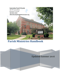 Ministry Handbook - Saint John Paul II