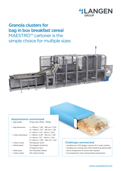Granola clusters for bag in box breakfast cereal