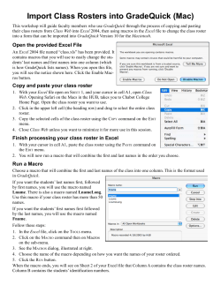 Import Class Rosters into GradeQuick (Mac)