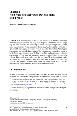 Chapter 2 Web Mapping Services: Development And Trends