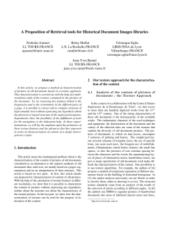 A Proposition of Retrieval tools for Historical Document Images