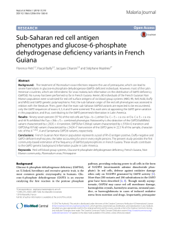 Sub-Saharan red cell antigen phenotypes and glucose-6