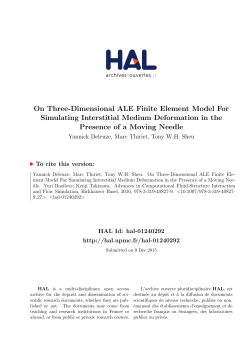On Three-Dimensional ALE Finite Element Model For