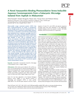 A Novel Astaxanthin-Binding Photooxidative