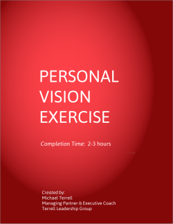 personal vision exercise