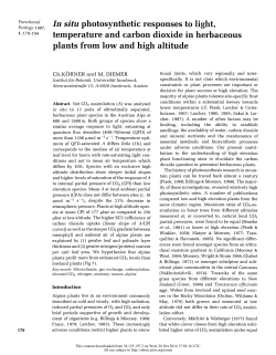 In situ Photosynthetic Responses to Light, Temperature and Carbon