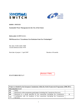 PhD Proposal and Progress Silva Greenhouse gas emissions from