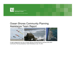 Ocean Shores Community Planning Assistance Team Report