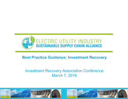 Investment Recovery Best Practice Guidance