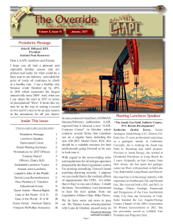 LAAPL Newsletter January 2017 - Los Angeles Association of