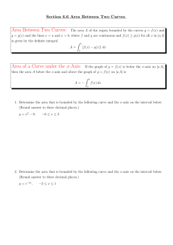 Area of a Curve under the x-Axis: