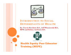 HEPE Social Determinants - University of Michigan School of Public