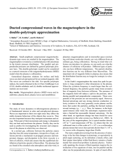 Annales Geophysicae Ducted compressional waves in the