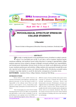 psychological effects of stress on college students